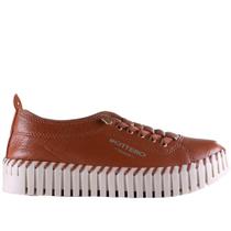 Tênis Feminino Bottero SNK Couro Burnish 370401 Caramelo