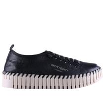 Tênis Feminino Bottero SNK Couro Burnish 370401 Preto