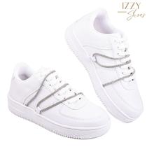 Tênis Feminino Branco Casual Brilho TBRIL Tênis Feminino Branco Casual Brilho TBRIL