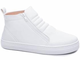 Tênis Feminino Branco Casual Conforto Bota Torricella AVS 13000-04B