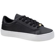 Tênis Feminino Branco Casual Flat Form Plataforma Sapatenis Leve Confortável Via Angel 66.01