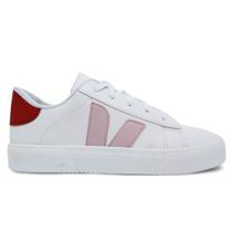 Tênis Feminino Branco Casual Florence Rosa