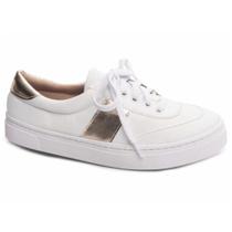 Tênis Feminino Branco e Dourado TORRICELLA - 5000-12B