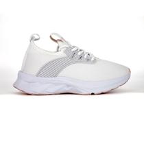 Tênis Feminino Branco Leve e Confortável para Caminhada e Dia a Dia