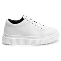 Tenis Feminino Branco Sola Plataforma Alta.