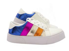 Tênis Feminino Branco Solado Alto Grosso Tênis Feminino Branco Solado Alto Grosso