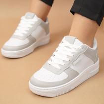 Tênis Feminino Branco Unissex Feminino Casual 34 Ao 43 Envio Imediato