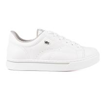 Tênis Feminino Branco Via Marte Plataforma Sola Reta 016-008