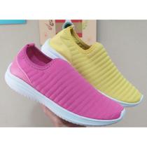 Tênis Feminino Calce fácil bordado Leve Confortavel Envio Imediato sliper-on iate,do 34 ao 40.