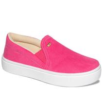 Tênis Feminino Calce Facil Slip On Camurça Casual A1.04 A