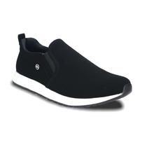 Tênis Feminino Calce Facil Slip On Via Marte 012-006 Preto Nobuck