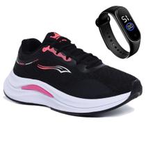 Tênis Feminino Caminhada Academia Esportivo Confortável + Relógio