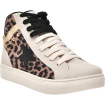 Tênis Feminino Cano Alto Animal Print Tendência 082-014 Via Marte Onca