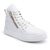 Tênis Feminino Cano Alto Botinha Sneaker Academia Com Ziper