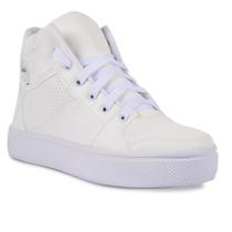 Tênis Feminino Cano Alto Casual Botinha Confortável Cadarço Leve Macio