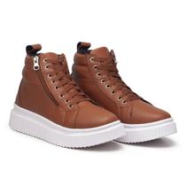 Tenis Feminino Caramelo Solado tratorado Plataforma Estilo Academia. Botinha Sola Alta. Tenis Feminino Caramelo Solado tratorado Plataforma Estilo Academia. Botinha Sola Alta.