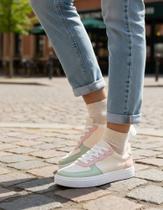 Tênis Feminino Casual All Branco Bege Mo Rosê / Verde 36,0 B Tênis Feminino Casual All Branco Bege Mo Rosê / Verde 36,0 B