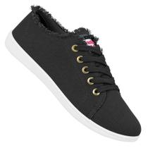 Tênis Feminino Casual Básico Baixo Desfiado Moleca 5605 459