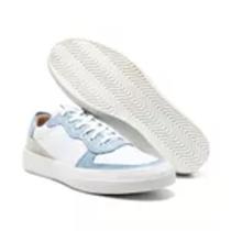 Tênis Feminino Casual Básico Confortável Azul e branco