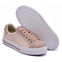 Tenis Feminino Casual Basico Detalhe em Matelasse Macio