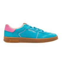 Tênis Feminino Casual Bottero Couro Camurça - Azul Caribe