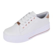 Tênis Feminino Casual Branco Colorido Bellinda Shoes