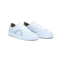 Tênis Feminino Casual Branco Detalhe Brilho Original Dshoes