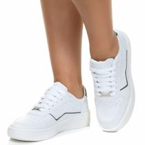Tênis Feminino Casual Branco Vili Leve Confortável