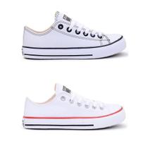 Tênis Feminino Casual Cano Baixo Cadarço White Star Kit 2
