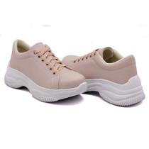 Tênis Feminino Casual Chunky com Cadarço Confortável Rosa Tênis Feminino Casual Chunky com Cadarço Confortável Rosa