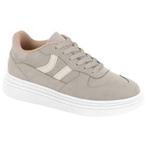 Tênis Feminino Casual Cinza Branco Off Moleca 5816.101 Tênis Feminino Casual Cinza Branco Off Moleca 5816.101