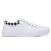 Tênis Feminino Casual Confortável Branco Xadrez