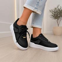 Tênis Feminino Casual Confortável e Estiloso Moleca Ana Castela 5844202 Cor:PretoTamanho:33