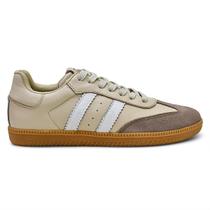 Tenis Feminino Casual Couro Confort Samb Elegante Cor Nude 34 ao 39