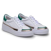 Tênis Feminino Casual Couro Confortável