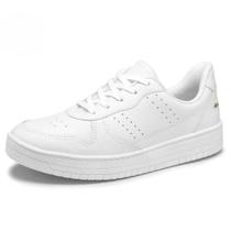 Tênis Feminino Casual Couro Conforto Flat Moderno Dakota