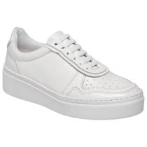 Tenis Feminino Casual Couro Legítimo Branco Onix Confortavel