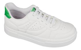 Tênis feminino casual dakota branco/verde 38