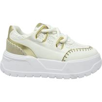 Tênis Feminino Casual Dia a Dia Passeio Trabalho Street Urban Style Com Detalhes Metalizados Ramarim 2576233