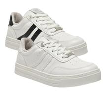 Tênis Feminino Casual Dia a Dia Via Marte 281-001-01 - Branco-Preto - 34