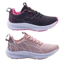 Tênis Feminino Casual Kit 2 Pares Caminhada Academia