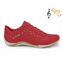 tenis feminino casual kolosh calce facil vermelho