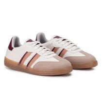 Tênis Feminino Casual Listra Estilo Chuteira Original Tênis Feminino Casual Listra Estilo Chuteira Original