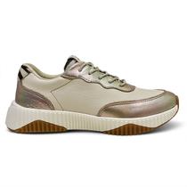 Tenis Feminino Casual Moda Blogueira Couro Confortável Prata