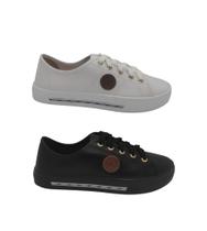 Tênis Feminino Casual Moleca 5667.502 Branco Preto