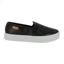 Tênis Feminino Casual Moleca Napa Turim Preto