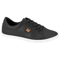 Tênis Feminino Casual Napa Sardenha Preto Branco Beira Rio 4205.123