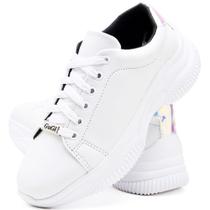 Tênis Feminino Casual Neon Caminhada Plataforma Sneaker Gugi Flatform