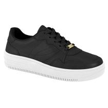 Tênis Feminino Casual Pelica Preto Branco Vizzano 1389.101