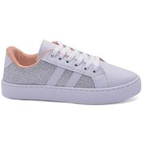 Tênis Feminino Casual Prata